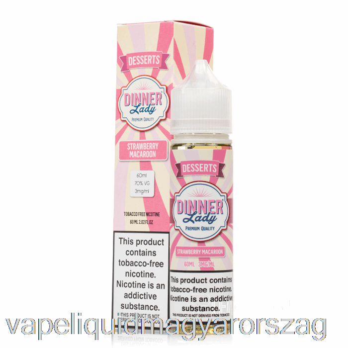 Eper Macaroon - Vape Vacsora Lady E-liquid - 60 Ml 3 Mg Vape Toll